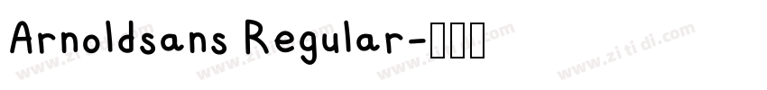 Arnoldsans Regular字体转换